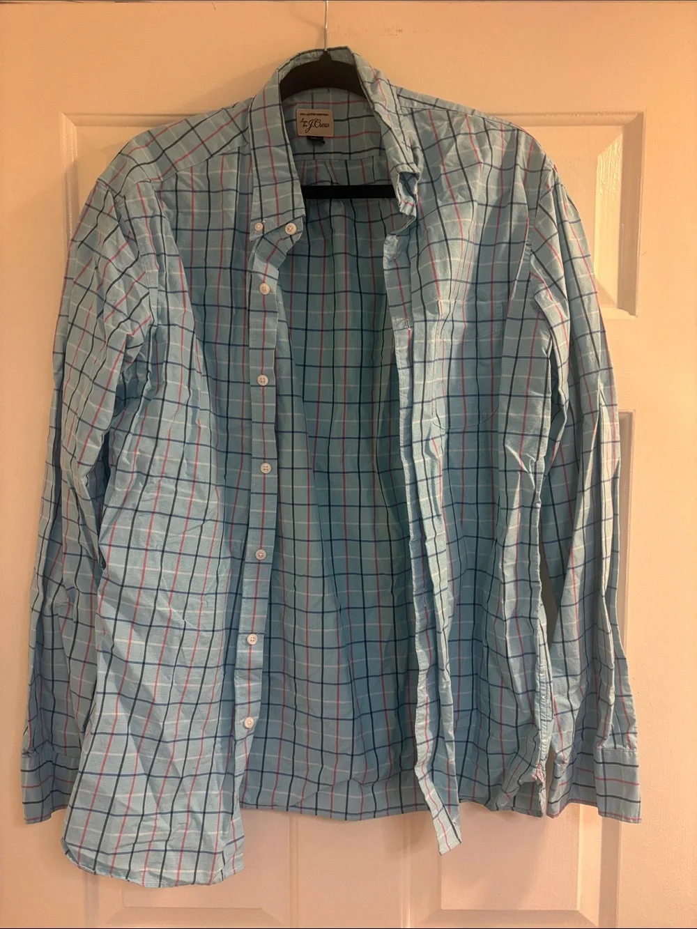 J. Crew Light Blue Plaid Button-Down Shirt